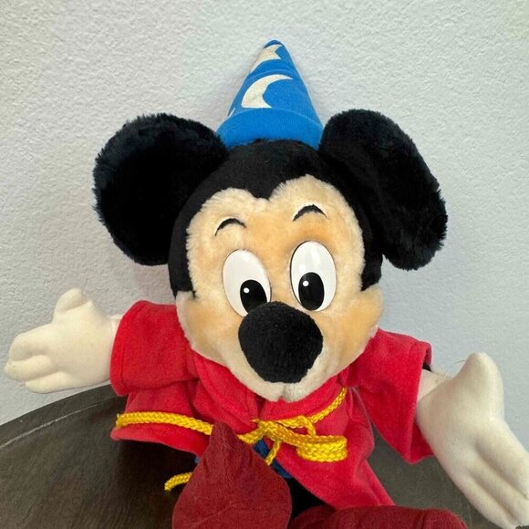 Disney Walt Disney World Sorcerer Mickey Mouse Plush Toy Fantasia Wizard - Picture 2 of 9